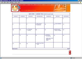 ACME Animation Calendar