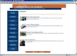 Vintage Racecar Journal Contents Page